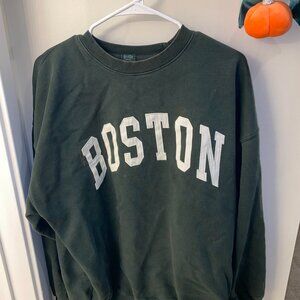 Brandy Melville Dark Green Boston crewneck